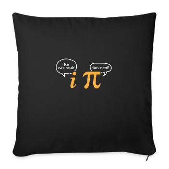 Les symboles mathématiques sont rationnels, obtenez un véritable cadeau de nerd pi - Housse de coussin décorative 45 x 45 cm - noir - Devant