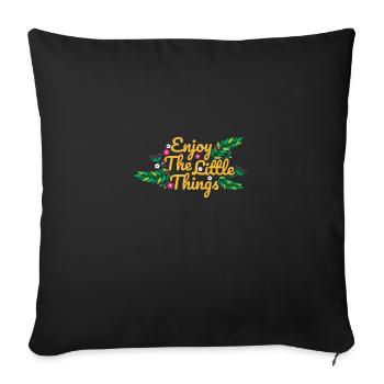 Énonciations de motivation Profitez de la petite idée cadeau - Housse de coussin décorative 45 x 45 cm - noir - Devant