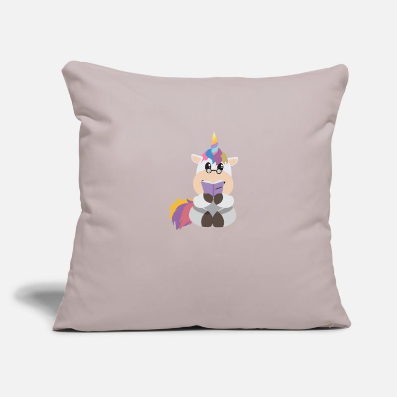 Einhorn Lesen Ein Buch Buchwurm Geschenkidee Sofakissenbezug 45 x 45 cm