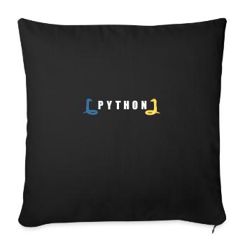 Python Entwickler Programmierer Coder Geschenkidee - Sofakissenbezug 45 x 45 cm - Schwarz - Vorne