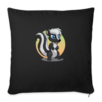skunk - Sofa pillowcase 17,3'' x 17,3'' (45 x 45 cm) - black - Front
