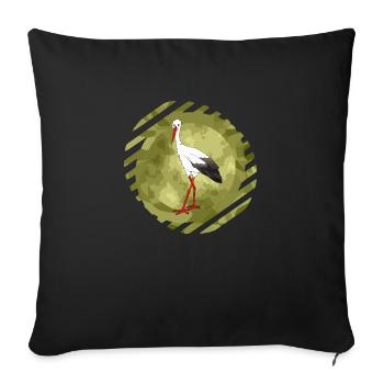 Stork - Sofa pillowcase 17,3'' x 17,3'' (45 x 45 cm) - black - Front
