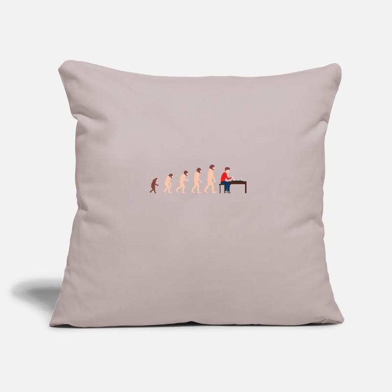 Evolution chess player Funny gift idea Sofa pillowcase 17,3'' x 17,3'' (45 x 45 cm)