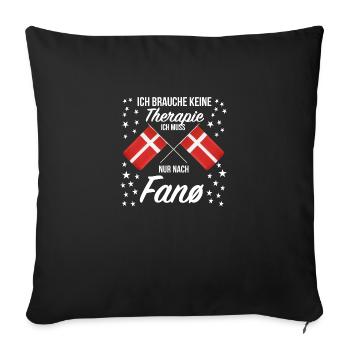 Therapie Fanø - Sofakissenbezug 45 x 45 cm - Schwarz - Vorne