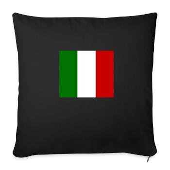 Drapeau national italien - Housse de coussin décorative 45 x 45 cm - noir - Devant