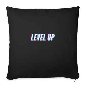 Level Up Gamer Design - Sofakissenbezug 45 x 45 cm - Schwarz - Vorne