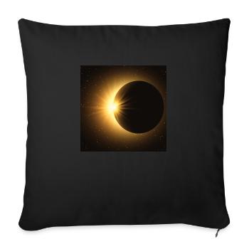 Space pattern - Sofa pillowcase 17,3'' x 17,3'' (45 x 45 cm) - black - Front