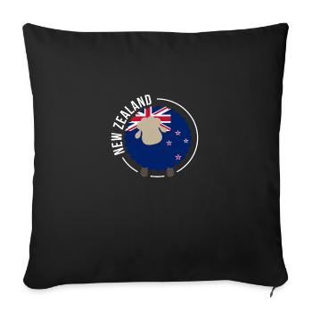 New Zealand sheep flag New Zealand gift - Sofa pillowcase 17,3'' x 17,3'' (45 x 45 cm) - black - Front
