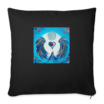 Cœur de l’inspiration - Housse de coussin décorative 45 x 45 cm - noir - Devant