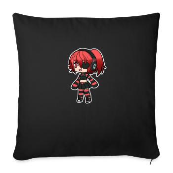 Enfant Emo Pirate Rouge - Housse de coussin décorative 45 x 45 cm - noir - Devant
