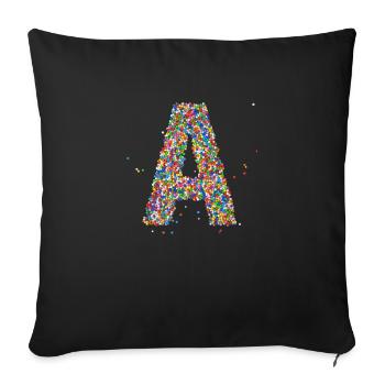 A - Sofakissenbezug 45 x 45 cm - Schwarz - Vorne