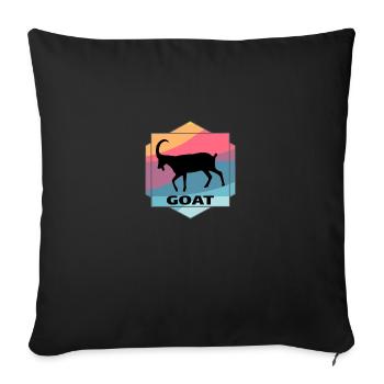 Abstract design - goat - animal - Sofa pillowcase 17,3'' x 17,3'' (45 x 45 cm) - black - Front