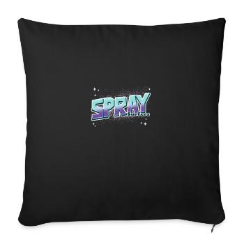Graffiti and Spray Surfers - Sofa pillowcase 17,3'' x 17,3'' (45 x 45 cm) - black - Front