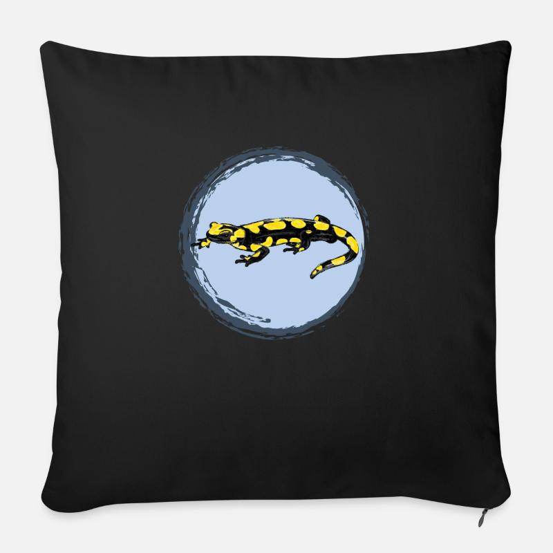 Feuersalamander / Fire Salamander II - Sofakissenbezug 45 x 45 cm - Schwarz