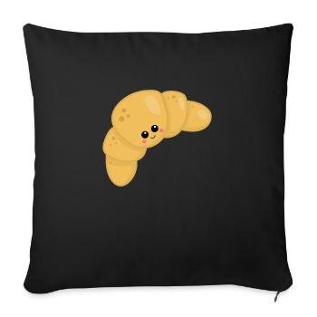 Croissant - Sofa pillowcase 17,3'' x 17,3'' (45 x 45 cm) - black - Front
