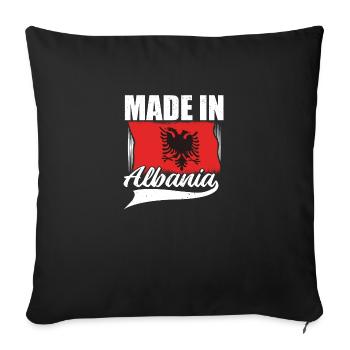 Albaner | Kosovo Albanien Balkan Alban Geschenke - Sofakissenbezug 45 x 45 cm - Schwarz - Vorne