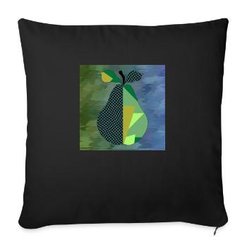 Poire - Housse de coussin décorative 45 x 45 cm - noir - Devant