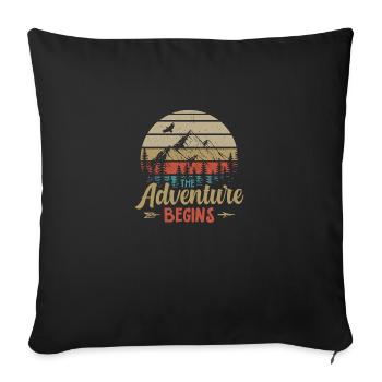 Hikes | Hiking hiking hiker gift idea - Sofa pillowcase 17,3'' x 17,3'' (45 x 45 cm) - black - Front