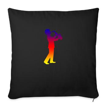 Musik Saxophon Guy Jazz Retro Vintage-Geschenkidee - Sofakissenbezug 45 x 45 cm - Schwarz - Vorne