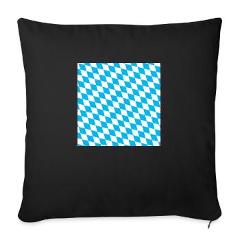 Bavaria Bavarian Bavaria flag diamonds check - Sofa pillowcase 17,3'' x 17,3'' (45 x 45 cm) - black - Front