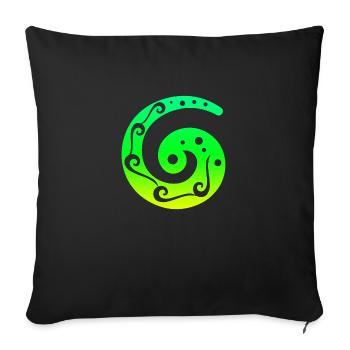 Maori Koru Art Polynesien Tribal Tattoo Geschenk - Sofakissenbezug 45 x 45 cm - Schwarz - Vorne