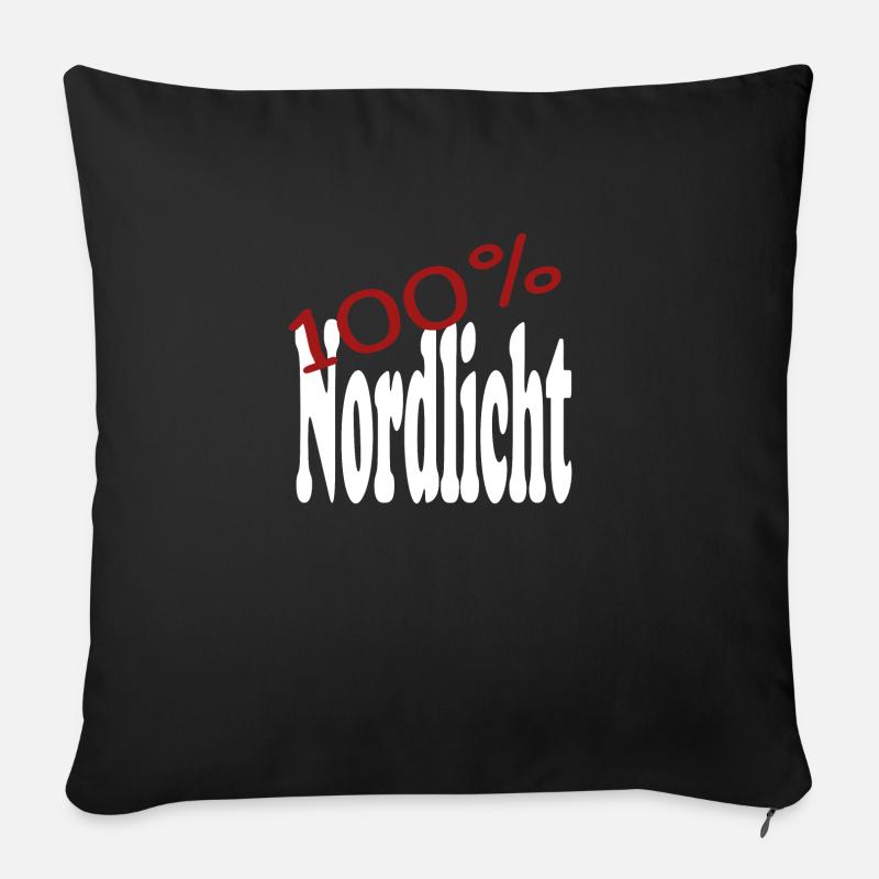 nordlicht w - Sofakissenbezug 45 x 45 cm - Schwarz