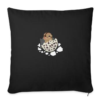 Hatching baby pregnancy Funny gift idea - Sofa pillowcase 17,3'' x 17,3'' (45 x 45 cm) - black - Front