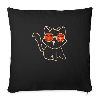 cat explosion - Katzen Explosion - Sofakissenbezug 45 x 45 cm - Schwarz - Vorne