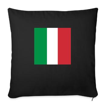 italy flag - Sofa pillowcase 17,3'' x 17,3'' (45 x 45 cm) - black - Front