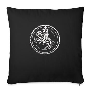 Knights Templar Seal of the Knights Templar gift idea - Sofa pillowcase 17,3'' x 17,3'' (45 x 45 cm) - black - Front