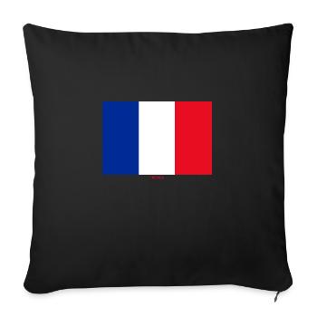 FRENCH FLAG - Sofa pillowcase 17,3'' x 17,3'' (45 x 45 cm) - black - Front