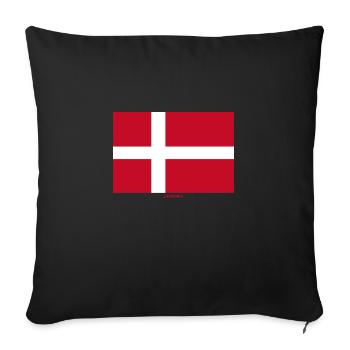 DÄNEMARK FLAGGE - Sofakissenbezug 45 x 45 cm - Schwarz - Vorne