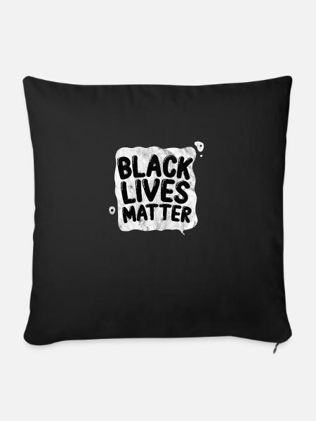 BLACK LIVES MATTER - Sofakissenbezug 45 x 45 cm - Schwarz