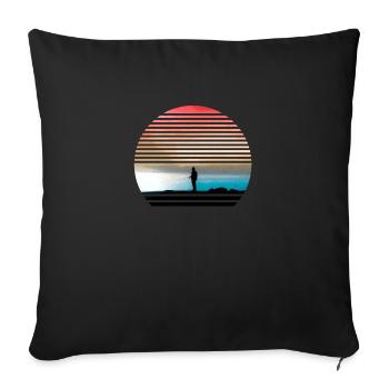 fisherman - Sofa pillowcase 17,3'' x 17,3'' (45 x 45 cm) - black - Front
