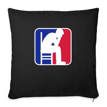 Depression sport logo - Sofa pillowcase 17,3'' x 17,3'' (45 x 45 cm) - black - Front
