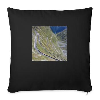 Passo Stelvio - Sofa pillowcase 17,3'' x 17,3'' (45 x 45 cm) - black - Front