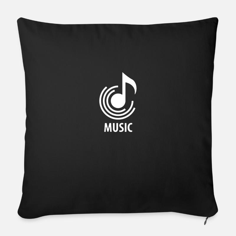 Musiknote - Sofakissenbezug 45 x 45 cm - Schwarz