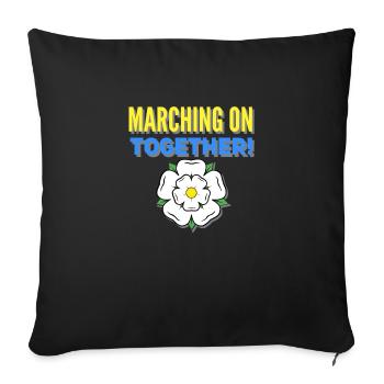 Leeds yorkshire - Sofa pillowcase 17,3'' x 17,3'' (45 x 45 cm) - black - Front