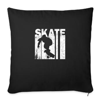 Skateboard Cadeau Sport Color Adolescent Art - Housse de coussin décorative 45 x 45 cm - noir - Devant