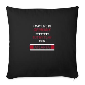 Mon équipe est à Atlanta | Conception du ventilateur des Falcons - Housse de coussin décorative 45 x 45 cm - noir - Devant