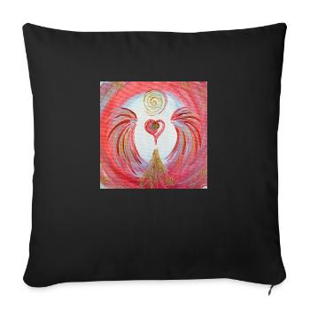 Heart gel of visibility - Sofa pillowcase 17,3'' x 17,3'' (45 x 45 cm) - black - Front