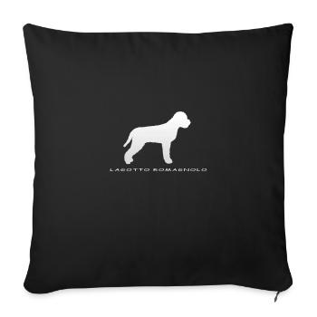 Lagotto Romagnolo - Sofa pillowcase 17,3'' x 17,3'' (45 x 45 cm) - black - Front