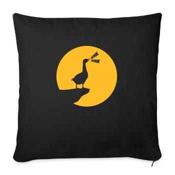 Design moon goose goose - Sofa pillowcase 17,3'' x 17,3'' (45 x 45 cm) - black - Front