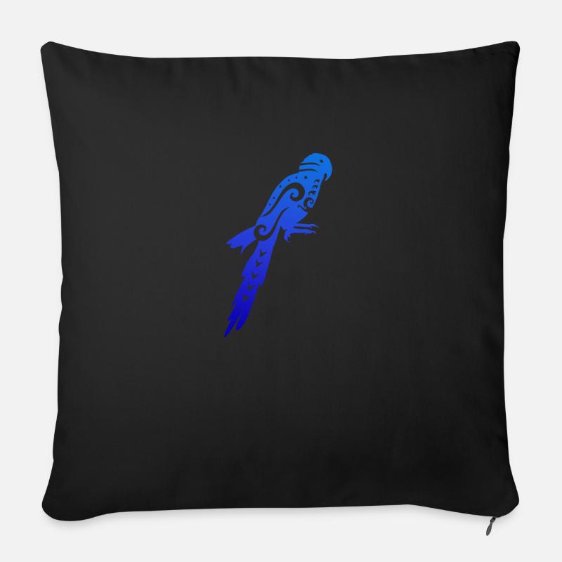 Maori Blue Macow Papagei Tribal Tattoo Geschenk - Sofakissenbezug 45 x 45 cm - Schwarz