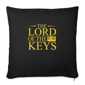 Musik The Lord Of The Keys Klavierspieler Geschenk - Sofakissenbezug 45 x 45 cm - Schwarz - Vorne