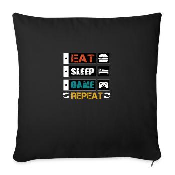 Gamer - Sofa pillowcase 17,3'' x 17,3'' (45 x 45 cm) - black - Front