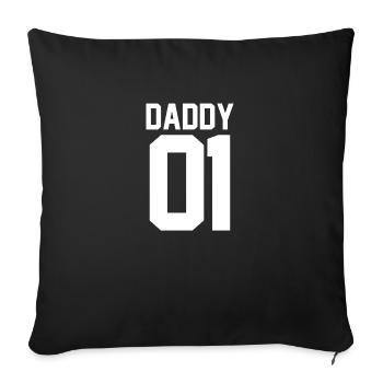 Daddy 01 - Sofa pillowcase 17,3'' x 17,3'' (45 x 45 cm) - black - Front