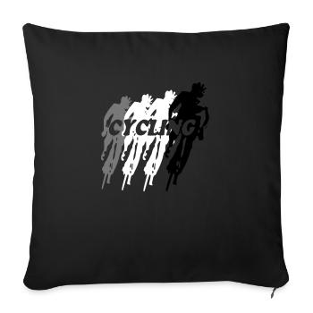 Cycling - Sofa pillowcase 17,3'' x 17,3'' (45 x 45 cm) - black - Front
