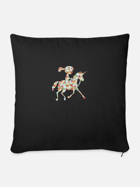 Ponypilot - Sofakissenbezug 45 x 45 cm - Schwarz