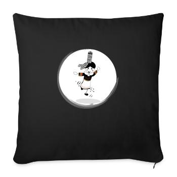 breton gift - Sofa pillowcase 17,3'' x 17,3'' (45 x 45 cm) - black - Front